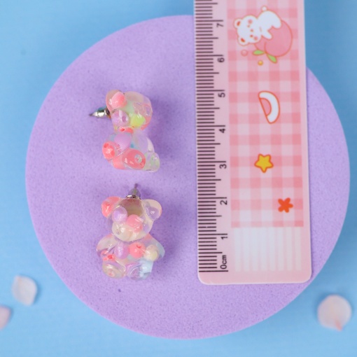 Серьги-гвоздики "Мармеладные Мишки" В