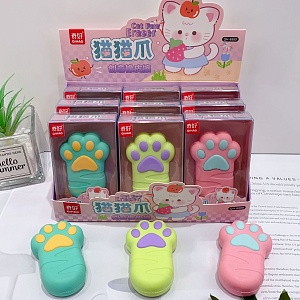 Стирательная резинка "Кошачья лапка" №8889, в ассортименте 1шт