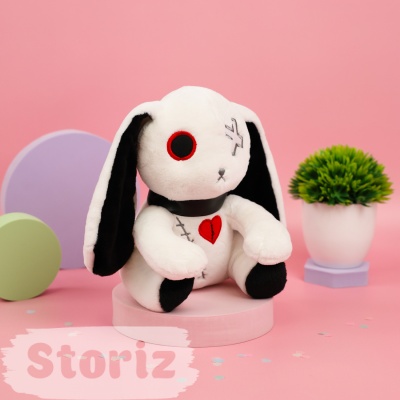 Мягкая игрушка "Bunny Dark", белый 25 см