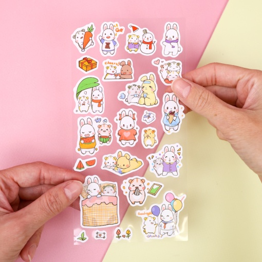 Набор наклеек "Happy Animals" bunny, 1 лист