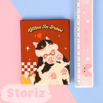 Блокнот "Kitten in dress" коричневый, A7
