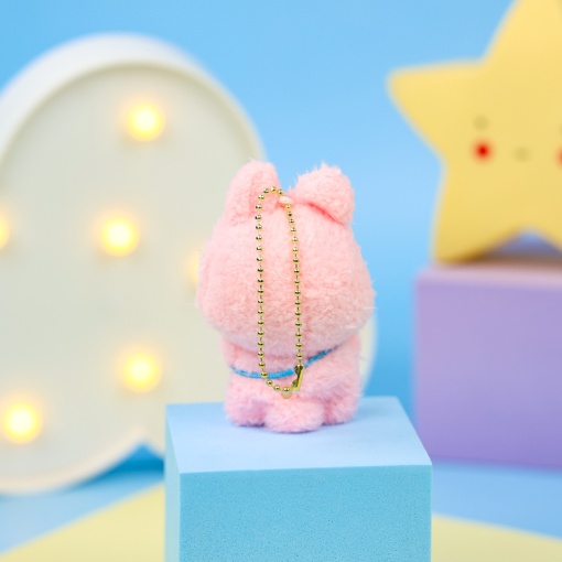 Мягкий брелок "Зайка" розовый, 9см