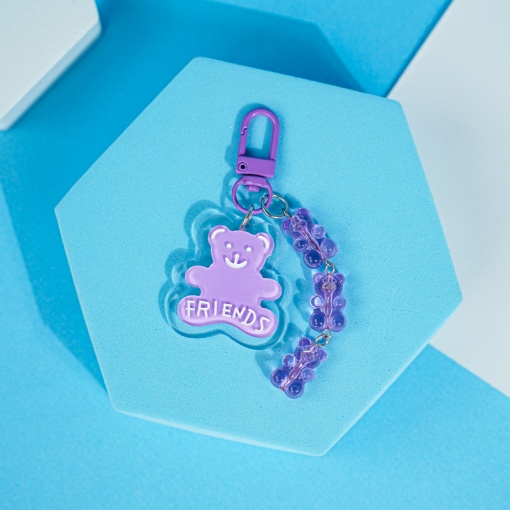 Брелок "Мармеладный Мишка" сиреневый