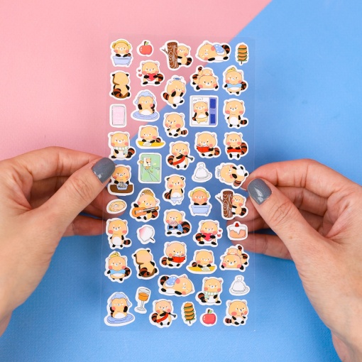 Набор наклеек "Happy Animals" Енот, 1 лист