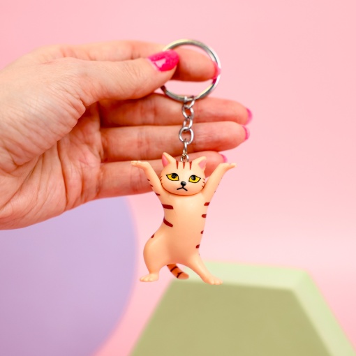 Брелок "Позирующий котик", рыжий