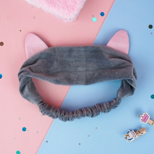 Повязка для волос "Кошачьи ушки" серые