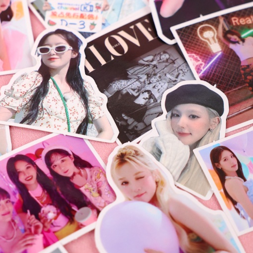 Наклейки для стикер бомбинга "K-POP" G-IDLE I LOVE (105 шт.)