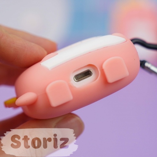 Чехол для AirPods Pro 3 "Динозавр" розовый