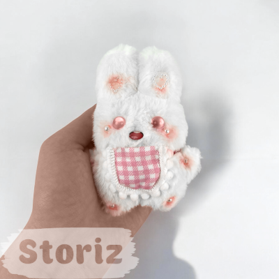 Мягкий брелок "Зайчик в розовом фартуке"