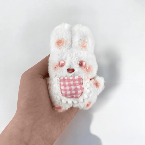 Мягкий брелок "Зайчик в розовом фартуке"