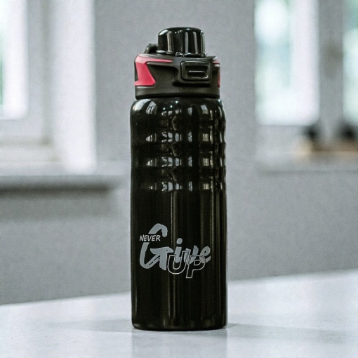 Бутылка "Never Give Up" черный, 800мл оптом