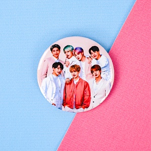 Значок круглый "K-pop" BTS №2, 56мм
