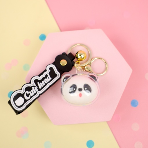 Брелок "Cute head" с ремешком, панда