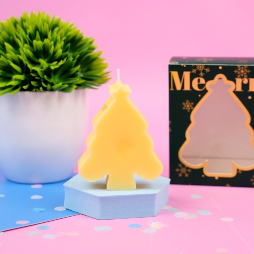 Свеча-арома "НГ Елочка" желтый оптом