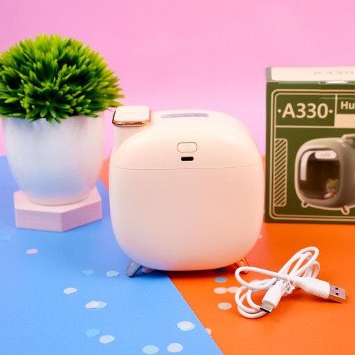 Мини-увлажнитель "Cute TV" розовый (USB) оптом