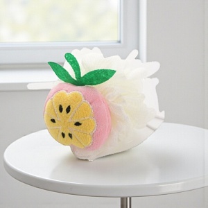 Губка-мочалка "Яблоко" белый