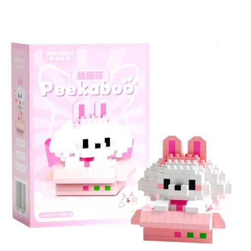 Конструктор "Peekaboo" собачка-зайка, белый, K376 (291 деталь)