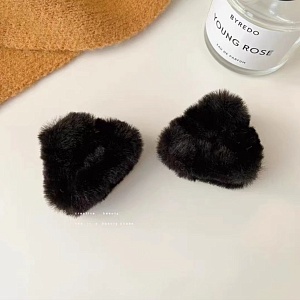 Набор заколок для волос "Кошачьи ушки" черный, 2 шт.