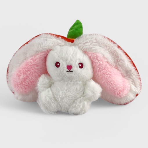 Мягкая игрушка "Кролик-морковка" белый, 18см