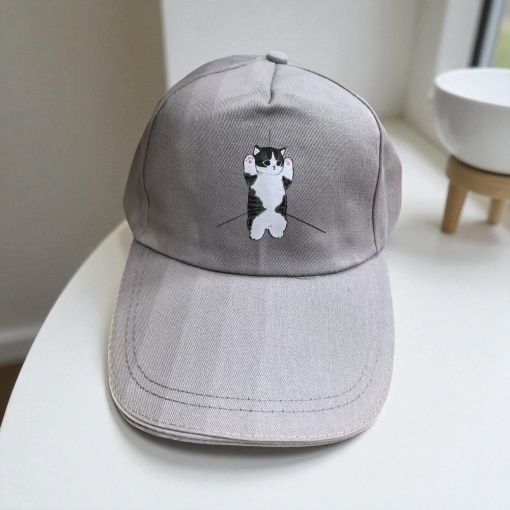 Бейсболка "Cute cats" серый (55-60см)