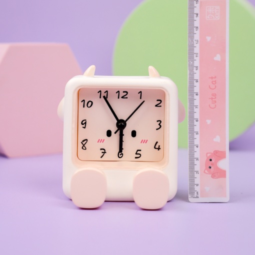 Часы "Будильник" Барашек, белый оптом