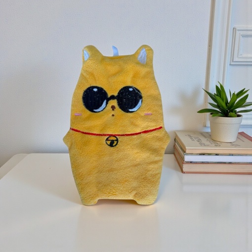 Изделие декоративное трикотажное "Котик" оранжевый