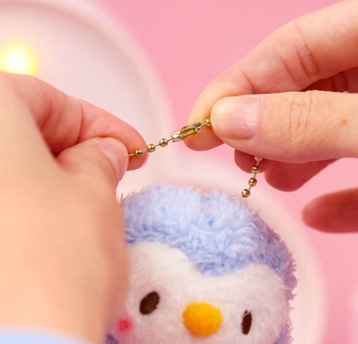 Мягкий брелок "Пингвин" голубой, 9см