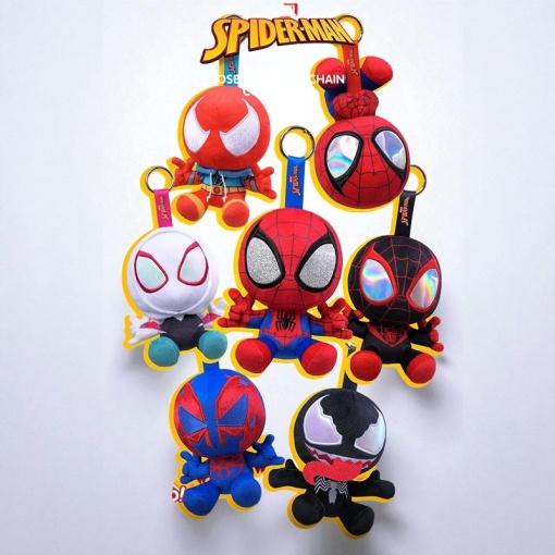 Набор мягких брелков Surprise "Spider-Man" chibi, в ассортименте 6шт
