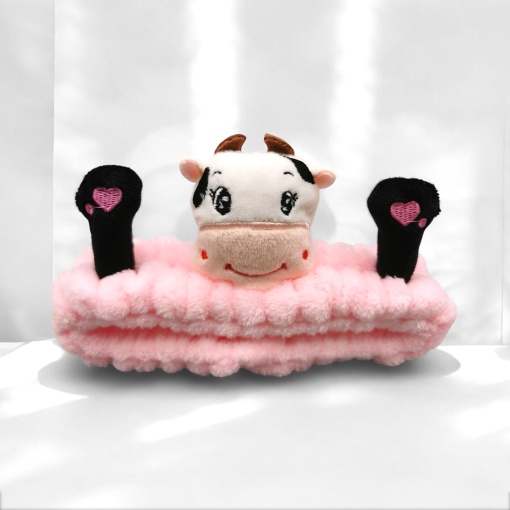 Повязка для волос "Коровка с копытами", розовый