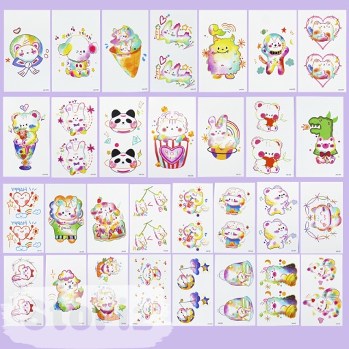 Временная татуировка "Characters" INS-30, 5.7x9.7 см