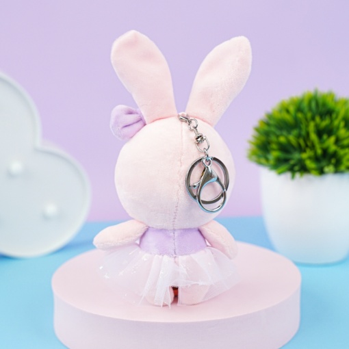 Мягкий брелок "Зайка в балетной пачке" 13 см