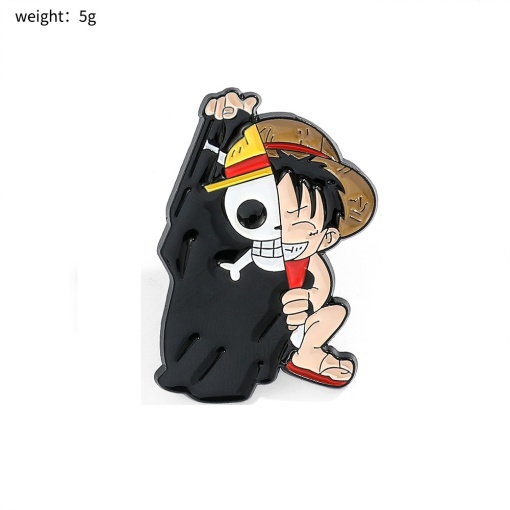 Значок-брошь "One piece" Луффи с флагом XZ3137