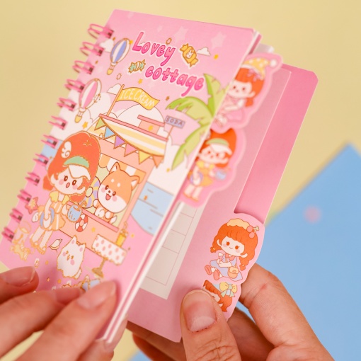 Мини-блокнот на пружине "Girl" 9,6*11,6 см, в ассортименте 1шт