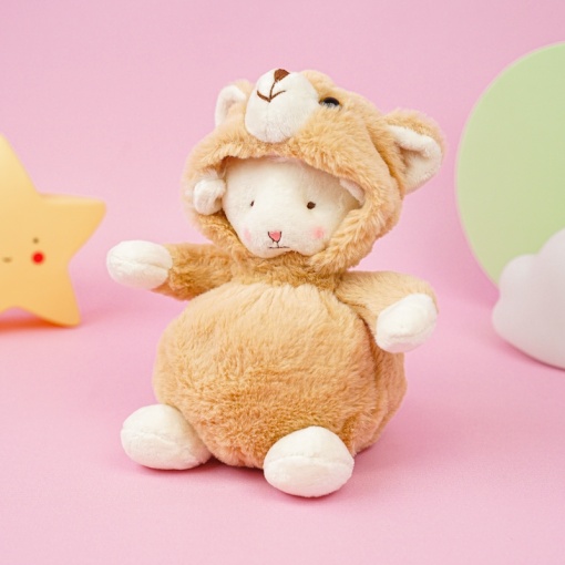 Мягкая игрушка "Овечка в костюме мишки" 23 см