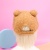 Бейсболка плюшевая "Cute" с ушками, коричневый (54-60см)