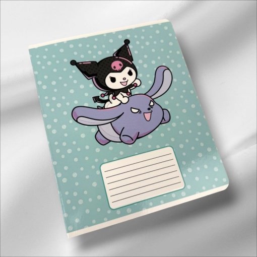 Тетрадь "Kuromi" орнамент, A5, 18 листов (клетка), в ассортименте, 1шт