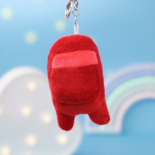 Мягкий брелок "Among Us" красный, 10 см