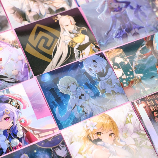 Наклейки для стикер бомбинга "Genshin Impact" B, 60 шт.