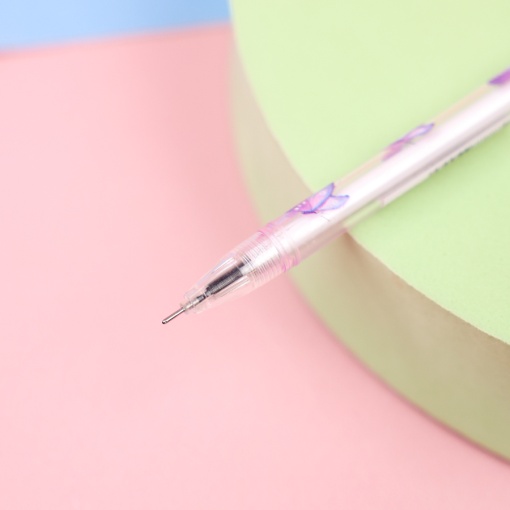 Ручка "Бабочка с блестками" белый (черный)