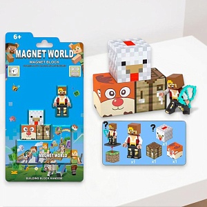 Игрушка "Magnet world" майн, 3 блока, в ассортименте 1шт