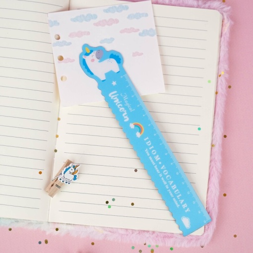 Линейка "Magical Unicorn" голубой