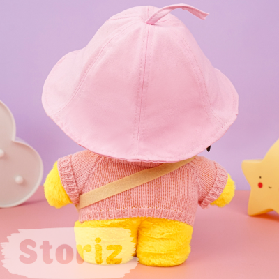 Мягкая игрушка "Yellow Lalafan" в розовой панаме, 30 см