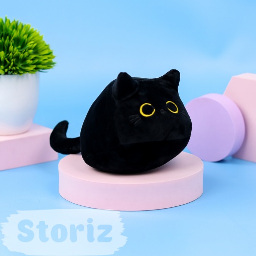 Мягкая игрушка "Котик" черный 20см