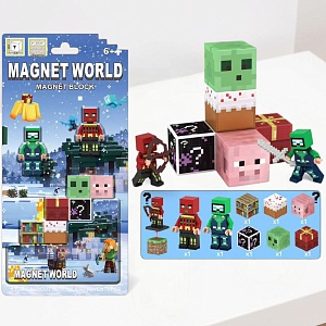 Игрушка "Magnet world" майн, 6 блоков, в ассортименте 1шт