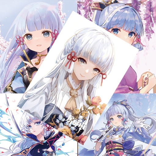 Набор постеров "Genshin Impact" 8 шт, 42х28см (Аяка) оптом