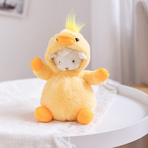 Мягкая игрушка "Овечка в костюме утки" 23 см