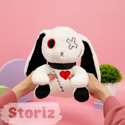 Мягкая игрушка "Bunny Dark", белый 25 см