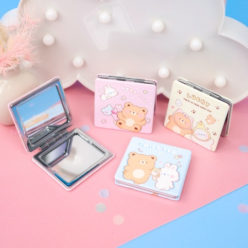 Зеркальце карманное "Bear&Bunny" 829CP, в ассортименте