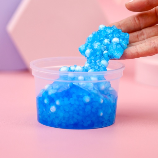 Слайм "Мишки", WOW с шариками, Голубой, 150 гр.