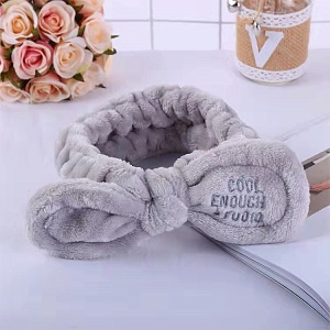 Повязка для волос "Cool бант" серый